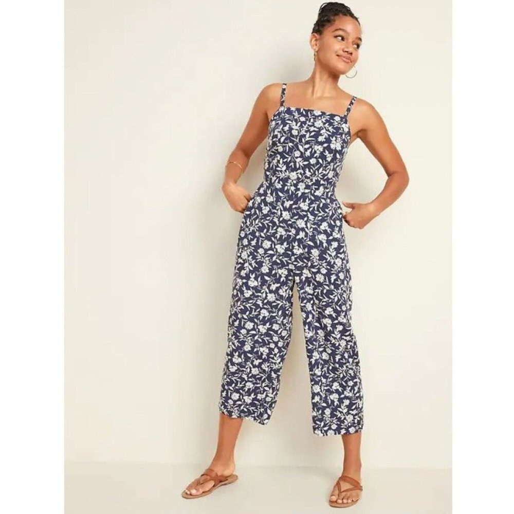 old navy floral jumpsuit
